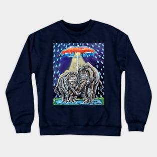 Elephants Journey Towards Freedom Crewneck Sweatshirt